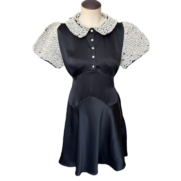 Dôen Miranda Mini Dress in Black Satin Medium - Picture 5 of 14